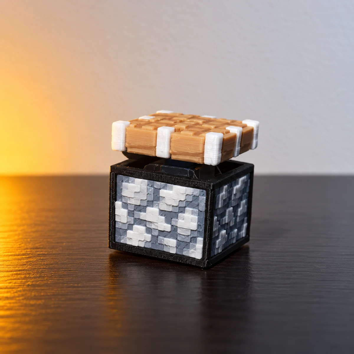 Pistão do Minecraft Fidget Clicker e Chaveiro